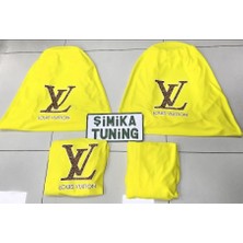 Şimika Sarı Otomobil Servis Kılıfı Ön Arka 4 Parça Takım 1. Kalite Likralı Penye Yıkanabilir Her Araca Uygun