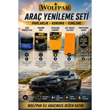 Wolfpar Araç Yenileme Seti Çizik Giderici Cila + Ceramic Wax + Uygulama Eldiveni + Çift Taraflı Cila Bezi