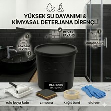 CAXCOLORS Cax Colors Fayans ve Duşakabin Boyası RAL-9016 Beyaz 1 Lt - Yüksek Su ve Deterjan Dirençli (Hediye Setli)
