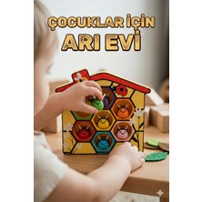 Mibe.co Renkli Arı Evi Renk Eşleştirme ve Sıralama Oyunu – 3D Baskı Eğitici Oyuncak 🐝