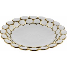 Roykıng Lena Yuvarlak Sunum Tabak Gold 31 cm