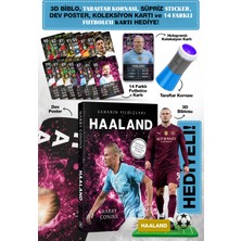 Parodi Yayınları Haaland Futbolcu Kitabı - Maç Kornası, 3D Biblo, Dev Poster, Sticker, 14 Kart ve Koleksiyon Kartı Hediyeli Set
