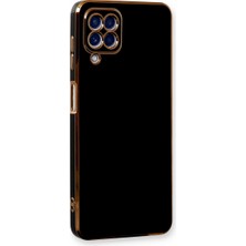 Galaxy A22 Kılıf Volet Silikon - Siyah