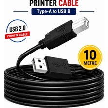 Anktek Yazıcı Kablosu (10 Metre) Filtreli Printer Cable USB 2.0 Hp Epson Canon Xerox Brother