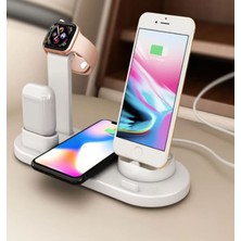 Depo Garaj Çok Fonksiyonlu (6in1) Şarj Standı Akıllı Saat Telefon Bluetooth Kulaklık Şarj