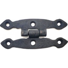 Pileli Store Antika Tarz Dekoratif Pirinç Dar Menteşe - 75X39 Mm, Oksit