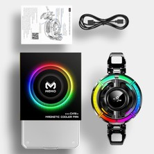 Serreha CX15 Manyetik Telefon Soğutucu Fan - Dijital Sıcaklık Göstergeli Yarı Iletken Peltier Pixels Soğutma, Type-C Pubg/gaming Uyumlu
