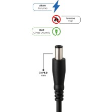 19.5V 4.62A 7.4 * 5.0mm 90W Dell Için Laptop Adaptör