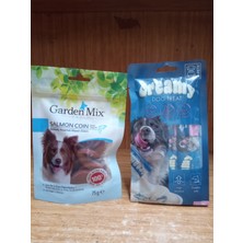 SY Somonlu Yuvarlak Köpek Ödülü 75 Gr+2 Paket (8 Adet)  Ton Balık&karidesli Köpek Ödülü 4X15 Gram