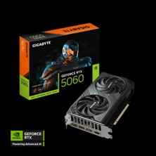 Gigabyte Gıgabyte GV-N5060WF2MAX Oc-8gd, RTX5060, Wındforce Max Oc, 8gb, Gddr7, 128BIT, 2 Fanlı, 1xhdmı, 3xdp, Gamıng Ekran Kartı