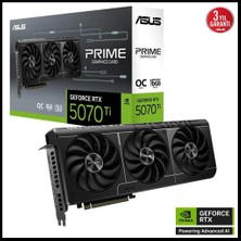 Asus PRIME-RTX5070TI-O16G 16GB GDDR7 Ekran Kartı 8960 MHz Çekirdek Hızı 1xHDMI 3xDP Aktif Soğutma
