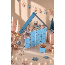 Mingitav Adventa Advent Calendar Ahşap 12 Boş Çekmeceli Numaralı Karne Tatil Bayram Yılbaşı Doğum Günü Ödül ve Sürpriz Hediye Kutusu Seti Çocuk Odası Dekoru Aktivite Takı Koleksiyon Kutusu