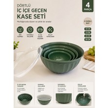 Yuzi Home Yuzi 4’lü Iç Içe Geçen Saklama ve Hazırlık Kase Seti – Tek Kapaklı