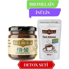 Belmoka Detox Seti (Fix-50 Hindiba Kahvesi 120 G - Bromelain ve Inülin Katkılı Türk Kahvesi 100 G )