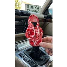 Şimika Kırmızı Otomobil Vites Poları Hoodie Araç Vites Topuzu Kıyafeti Araç Vites Topuzu