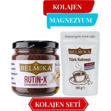 Belmoka Kolajen Seti (Rutin-X Hindiba Kahvesi 120 G - Kolajen ve Magnezyum Katkılı Türk Kahvesi 100 G )