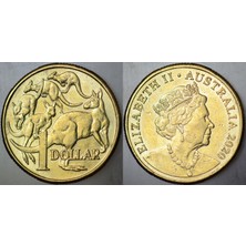 Banknoting Avustralya 1 Dolar 2020 Kraliçe Iı. Elizabeth-Kanguru Temalı 25 Mm.
