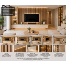 Masay Akustik Duvar Paneli - 60X280 cm -  Yeni Meşe - 8 mm Kalınlık
