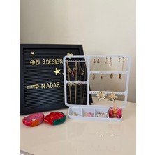 Nadar Studio Nadarstudio Takı Standı - Küpe Standı - Kolye Askısı - Modern Takı ve Küpe Standı - 5 Bölmeli Küpe Standı