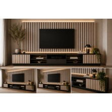 Masay Akustik Duvar Paneli - 60X280 cm - Mat Traverten  - 8 mm Kalınlık