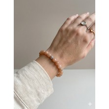 Rose Doğaltaş 8 mm Güneştaşı  Bileklikunisex