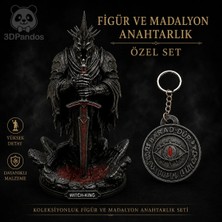 Craftel Witch King Figür ve Barad-Dûr Madalyon Seti | Yüzüklerin Efendisi | Angmar Nazgul Lotr Figür/büst 15 cm