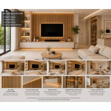 Masay Akustik Duvar Paneli - 60X280 cm -  Bal Teak - 8 mm Kalınlık