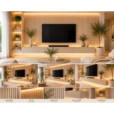 Masay Akustik Duvar Paneli - 60X280 cm - Sahra Krem - 8 mm Kalınlık