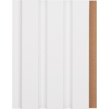 Masay Ahşap Lambiri Duvar Paneli - Soft Touch Beyaz - 18 mm