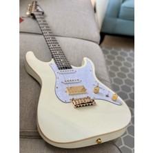 Soloking Ms-1 Classic Flat Top In Vintage White With One Piece Rosewood Neck Special Run W/gigbag