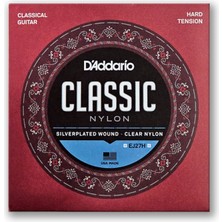 D'addario EJ27H Klasik Gitar Teli - Hard Tension Silver Nylon