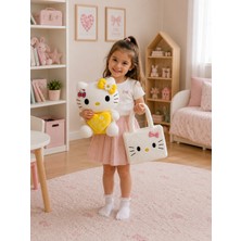 Toyzoy Toys Hello Kitty Sarı Peluş Oyuncak 35CM + Peluş Çanta – Şık Hediye Seti