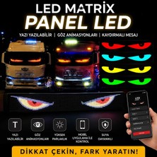 Çok Fonksiyonlu Kumandalı Kolay Kurulumlu 60CM LED Panel Şeytan Göz Sticker ve Yazı Eklenebilir 3D Kumandalı Telefondan Kontrol