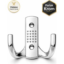 Arkhelais Duvar Askılığı - Portmanto Askısı - Krom Metal Vestiyer Askısı Dolap Kapı Mobilya Elbise Mont Çanta Askılığı