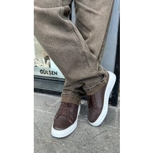 Eforia 2620 Kahve Hakiki Deri Tam Ortopedik Casual Günlük Erkek Ayakkabı
