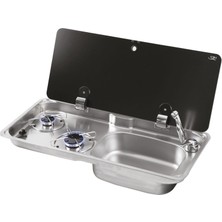 Can® FL1770 - Kapaklı Evyeli Gömme Iki Gözlü Tamperli Cam Ocak - Kısıtlı Alanlar Için Şık Bir Çözüm