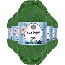Beta Moda Hub 5 Adet Lotus Bikini Büstiyer Bluz Örgü Ipi  K486 Çam Yeşili