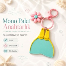 Dinç Spor Çiçek Detaylı Mono Palet Anahtarlık 3D Baskı Sarı Siyah Dalış Temalı Hediyelik