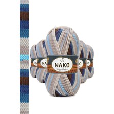 Beta Moda Hub 5 Adet Vega Stripe Premium Akrilik El Örgü Ipi Yünü No: 82422