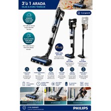 Philips Tek Süpürge 3 Işlem, Otomatik Temizlik, LED Işıklı Başlık (XW9463/11)AQUA Trio 9000 Serisi Islak&kuru Dikey Süpürge,