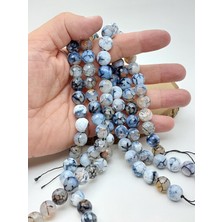 Yaşam Tohumu Akik Taşı Faset Kesim Dizi 12MM (62126)