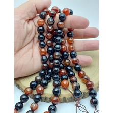 Yaşam Tohumu Akik Taşı Faset Kesim Dizi 12MM (62132)