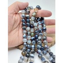 Yaşam Tohumu Akik Taşı Faset Kesim Dizi 12MM (62128)