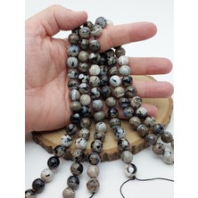 Yaşam Tohumu Akik Taşı Faset Kesim Dizi 12MM (62130)