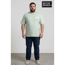Superlife Süperlife Erkek Büyük Beden Brooklyn 1970 Baskılı 3xl-6xl Bisiklet Yaka Tshırt SPR26BTS510-03