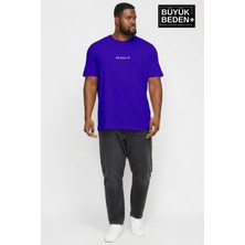 Superlife Erkek Büyük Beden Orta Brooklyn Baskılı 3xl-6xl Bisiklet Yaka Tshırt SPR26BTS510-8