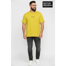 Superlife Erkek Büyük Beden Orta Brooklyn Baskılı 3xl-6xl Bisiklet Yaka Tshırt SPR26BTS510-8