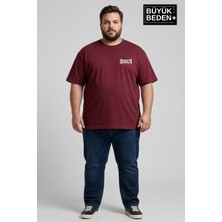 Superlife Süperlife Erkek Büyük Beden Brooklyn 1970 Baskılı 3xl-6xl Bisiklet Yaka Tshırt SPR26BTS510-03