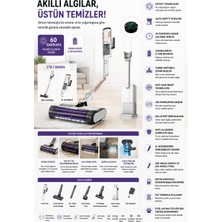 Shark Otomatik Toz Boşaltma Istasyonu, Akıllı Kir Algılama Sensörleri, Turbo Motorlu Başlık, LED Aydınlatma, Çıkarılabilir Batarya ve Güçlü Halı Temizleme Performansı