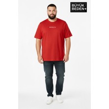 Superlife Erkek Büyük Beden Orta Brooklyn Baskılı 3xl-6xl Bisiklet Yaka Tshırt SPR26BTS510-8